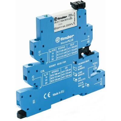 Finder Model 39.31.0.006.0060 Relay - SPDT, 6V AC/DC, DIN mount Finder Model 39.31.0.006.0060 Relay - SPDT, 6V AC/DC, DIN mount