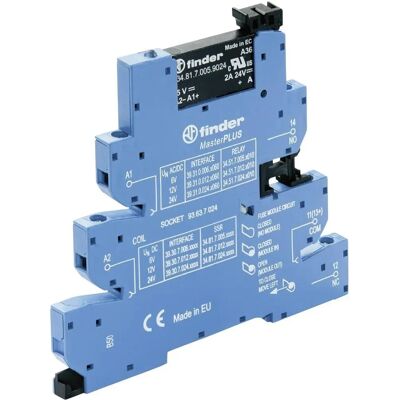 Finder 39.30.7.024.9024 Solid State Relay Module - 2A, 24V DC, DIN Mount Finder 39.30.7.024.9024 Solid State Relay Module - 2A, 24V DC, DIN Mount