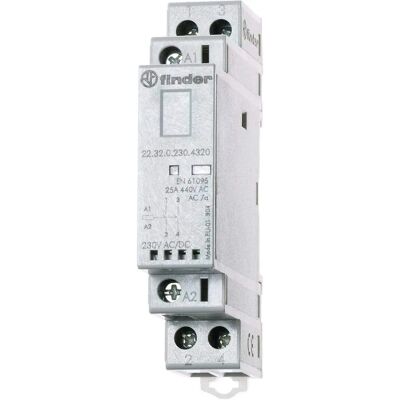 Contacteur Finder Série 22 - 2 pôles, 25A, 240V AC - Publicité Contacteur Finder Série 22 - 2 pôles, 25A, 240V AC - Publicité