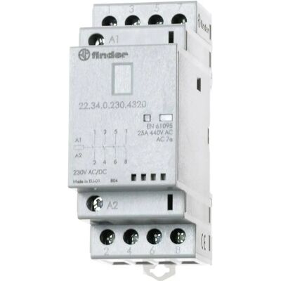 Finder 24V AC 4-poliger Kontaktor IP20 - Contactor Finder 24V AC 4-poliger Kontaktor IP20 - Contactor