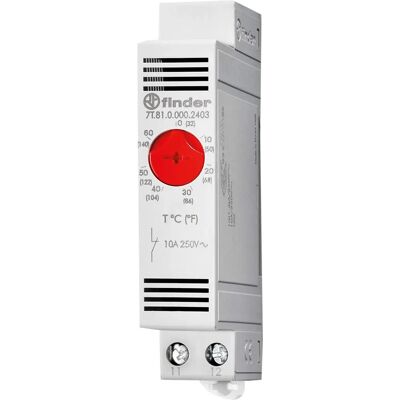 Finder Vari-Thermostat 7T.81.0.000.2403 - Einstellbar 0-60°C - 10A NC - DIN-Schiene Finder Vari-Thermostat 7T.81.0.000.2403 - Einstellbar 0-60°C - 10A NC - DIN-Schiene