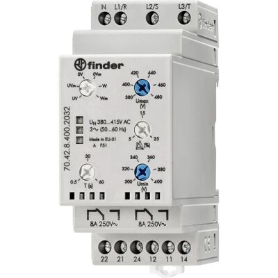 Finder 70.42.8.400.2032 - Netzüberwachung 3-Phasen 380-415VAC Finder 70.42.8.400.2032 - Netzüberwachung 3-Phasen 380-415VAC
