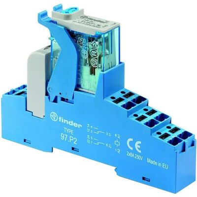 Finder Model 4C.P2.8 Relay - 230V AC, DPDT, DIN mount Finder Model 4C.P2.8 Relay - 230V AC, DPDT, DIN mount