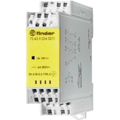 Finder 7S.43.9.024.0211 - Relaismodul - 6A, IP20, SIL 2 Finder 7S.43.9.024.0211 - Relaismodul - 6A, IP20, SIL 2
