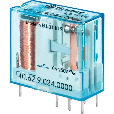 Finder 40.62.9.048.0000 Relay - 48V/DC 10A - 2 Changeover Contacts - 50 pcs Finder 40.62.9.048.0000 Relay - 48V/DC 10A - 2 Changeover Contacts - 50 pcs