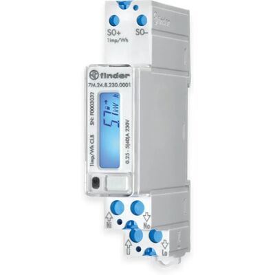 FINDER 7M2482300001 Energiezähler - Bidirektional Digital für Einphasen FINDER 7M2482300001 Energiezähler - Bidirektional Digital für Einphasen