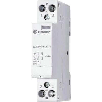 Finder 22.72.0.024.1310 Kontaktor - Serie 22, 2NA, 32A, 230V/AC, 400V/AC Finder 22.72.0.024.1310 Kontaktor - Serie 22, 2NA, 32A, 230V/AC, 400V/AC