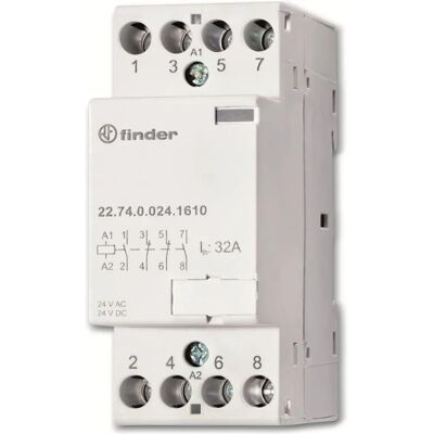 Finder 22.74.0.230.1310 Installationsschütz - 4 NO - 230 V Finder 22.74.0.230.1310 Installationsschütz - 4 NO - 230 V