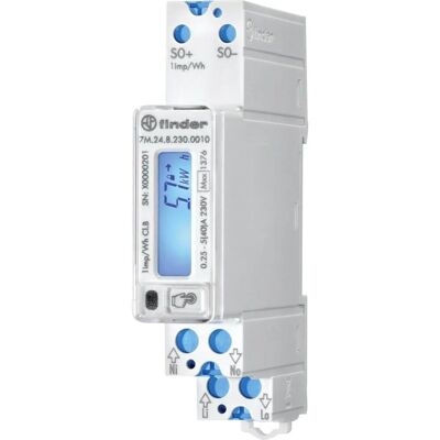 Finder 7M2482300010 - Energiezähler - 1-Phasen Digital 40A MID-zertifiziert Finder 7M2482300010 - Energiezähler - 1-Phasen Digital 40A MID-zertifiziert