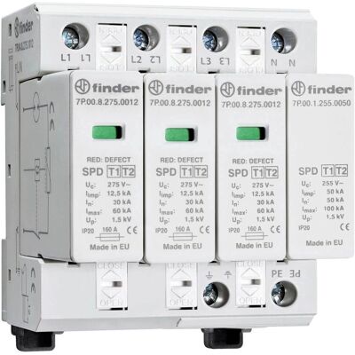 Finder 7P.04.8.275.1012 Überspannungsschutz - 60 kA - IP20 Finder 7P.04.8.275.1012 Überspannungsschutz - 60 kA - IP20