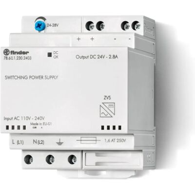 Finder 78.60.1.230.2402 Alimentation - Rail DIN, 24V, 60W, 2.8A - Publicité Finder 78.60.1.230.2402 Alimentation - Rail DIN, 24V, 60W, 2.8A - Publicité