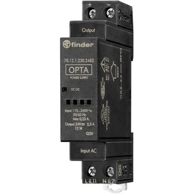 Finder 78.12.1.230.2482 Power Supply - DIN Rail 24V/DC 0.63A 12W Finder 78.12.1.230.2482 Power Supply - DIN Rail 24V/DC 0.63A 12W
