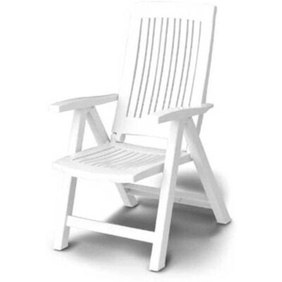 Fauteuil en Résine Iperbriko - 5 Positions - Blanc - Publicité Fauteuil en Résine Iperbriko - 5 Positions - Blanc - Publicité