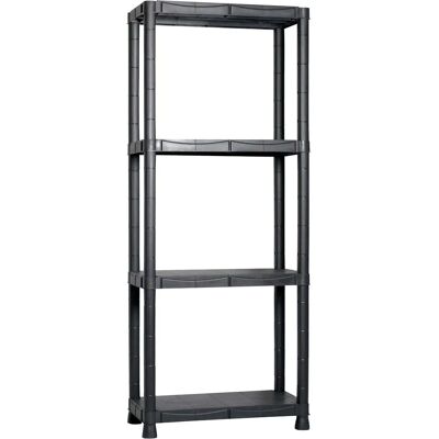MARCA - Kit scaffali in Resina - 4-5 Ripiani - 60x30x143cm - Nero MARCA - Kit scaffali in Resina - 4-5 Ripiani - 60x30x143cm - Nero