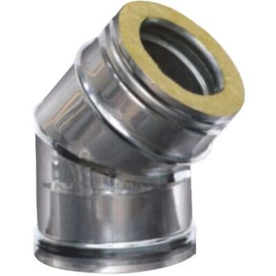 Codo de acero inoxidable doble pared MARAL 45 8/13 - Modelo sector Codo de acero inoxidable doble pared MARAL 45 8/13 - Modelo sector