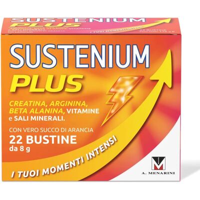 Menarini Sustenium Plus - Integratore Energizzante, Vitamine & Aminoacidi - 22 Bustine Menarini Sustenium Plus - Integratore Energizzante, Vitamine & Aminoacidi - 22 Bustine