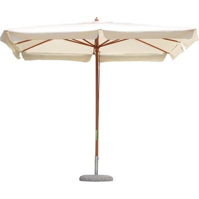 Caesaroo Rechteckiger Gartenparasol - 3x2m, Holzstange, Polyester Caesaroo Rechteckiger Gartenparasol - 3x2m, Holzstange, Polyester