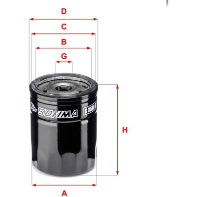 SOFIMA S3530R Ölfilter - Schraubfilter, 102,5 mm Höhe, mit Rücklaufklappe SOFIMA S3530R Ölfilter - Schraubfilter, 102,5 mm Höhe, mit Rücklaufklappe
