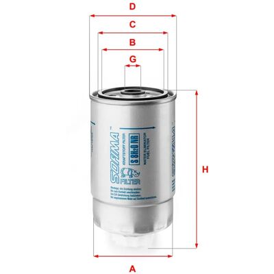 Brandstoffilter SOFIMA S 8H2O NR - Koker, 162mm hoog, binnen 62.5mm, buiten 84.5mm Brandstoffilter SOFIMA S 8H2O NR - Koker, 162mm hoog, binnen 62.5mm, buiten 84.5mm