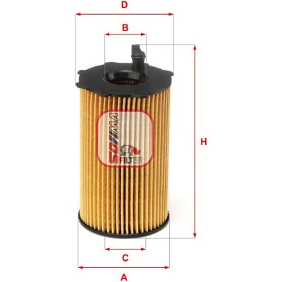 SOFIMA S5226PE Ölfilter - Kartuschenfilter SOFIMA S5226PE Ölfilter - Kartuschenfilter