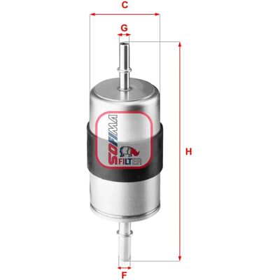 Filtro carburante SOFIMA S 1944 B - Cartuccia, 168mm, 54.5mm dia, 9.4mm ingresso, 7.8mm uscita - Filtro carburante Filtro carburante SOFIMA S 1944 B - Cartuccia, 168mm, 54.5mm dia, 9.4mm ingresso, 7.8mm uscita - Filtro carburante