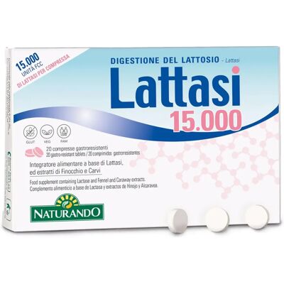 Naturando Lattasi 15000 Integratore di Lattasi - Supporta la Digestione Naturando Lattasi 15000 Integratore di Lattasi - Supporta la Digestione
