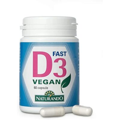 Naturando D3 Vegano - Suplemento de Vitamina D3 - 60 Cápsulas Naturando D3 Vegano - Suplemento de Vitamina D3 - 60 Cápsulas