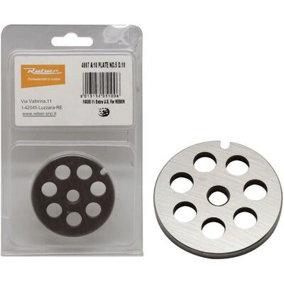 Reber n. 5 - Acciaio inox - Piastra per tritacarne Reber n. 5 - Acciaio inox - Piastra per tritacarne