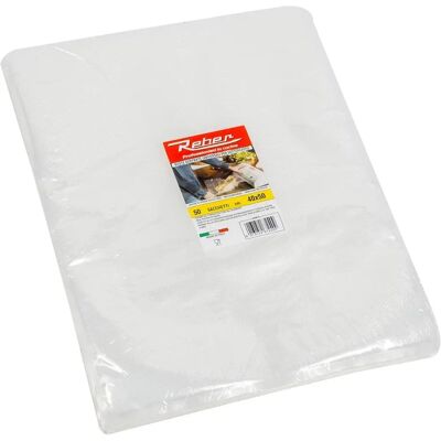 Reber Vakuumbeutel - 50 Stück / 40x50 cm - Langlebig, Lebensmittelsicher Reber Vakuumbeutel - 50 Stück / 40x50 cm - Langlebig, Lebensmittelsicher