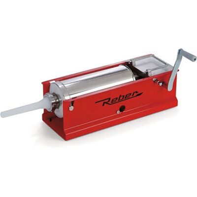 Remplisseur de saucisses Reber 8951N en acier inox - 6,8L - Solide - Publicité Remplisseur de saucisses Reber 8951N en acier inox - 6,8L - Solide - Publicité