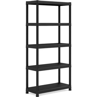 Étagère en plastique Keter - 5 tablettes - 90x40x182 cm - Noir Étagère en plastique Keter - 5 tablettes - 90x40x182 cm - Noir