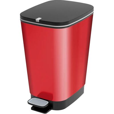Keter Kis Chic M - Poubelle à pédale 35L - Rouge - Publicité Keter Kis Chic M - Poubelle à pédale 35L - Rouge - Publicité
