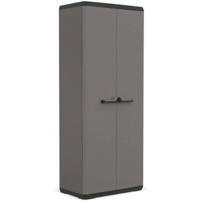 Armoire de rangement Keter - 68x39x166cm - Gris anthracite et noir - Publicité Armoire de rangement Keter - 68x39x166cm - Gris anthracite et noir - Publicité