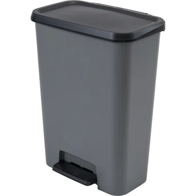 Curver Dark Grey Pedal Waste Bin 46L - Waste Bin Curver Dark Grey Pedal Waste Bin 46L - Waste Bin