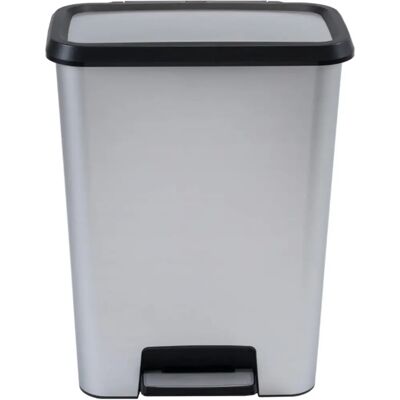 Curver Abfalleimer 50L mit Fußpedal - Metallisiert Curver Abfalleimer 50L mit Fußpedal - Metallisiert
