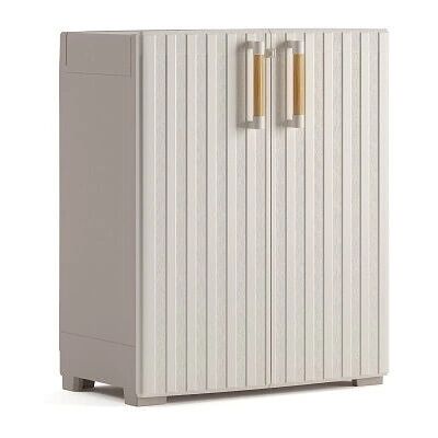 Keter Groove Basso - Armario de almacenamiento impermeable con estantes ajustables Keter Groove Basso - Armario de almacenamiento impermeable con estantes ajustables