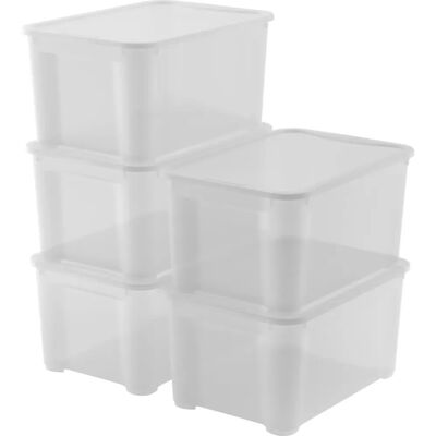 Keter Set 5 Aufbewahrungsboxen - Rechteckig 55x39x28cm Keter Set 5 Aufbewahrungsboxen - Rechteckig 55x39x28cm