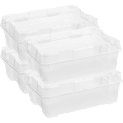 Contenants de stockage Keter - Ensemble de 4 Boîtes Rectangulaires 55x39x28 cm Contenants de stockage Keter - Ensemble de 4 Boîtes Rectangulaires 55x39x28 cm
