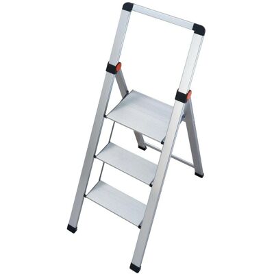 Gierre Mini-Leiter - Ultra dünn aus Aluminium, 3 Stufen - Sicher & Kompakt Gierre Mini-Leiter - Ultra dünn aus Aluminium, 3 Stufen - Sicher & Kompakt