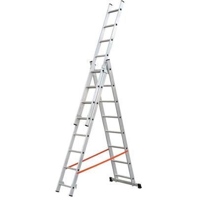 Gierre Modula AL410 - Scala telescopica in alluminio e acciaio - 8+8+8 gradini - 4,83m estensibile Gierre Modula AL410 - Scala telescopica in alluminio e acciaio - 8+8+8 gradini - 4,83m estensibile