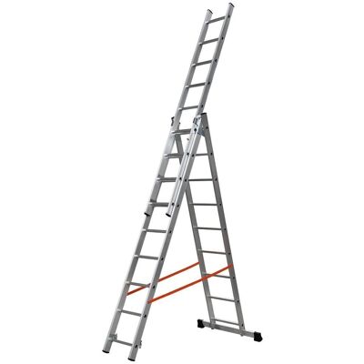 Gierre Modula AL415 - Dreifach Aluminium-Leiter - 3x9 Stufen - 5,20m - Verstellbar Gierre Modula AL415 - Dreifach Aluminium-Leiter - 3x9 Stufen - 5,20m - Verstellbar