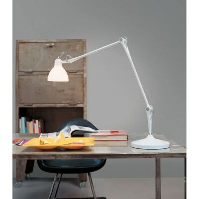 Lampe de Table Rotaliana Luxy T2 - Réglable, Verre Blanc - Publicité Lampe de Table Rotaliana Luxy T2 - Réglable, Verre Blanc - Publicité