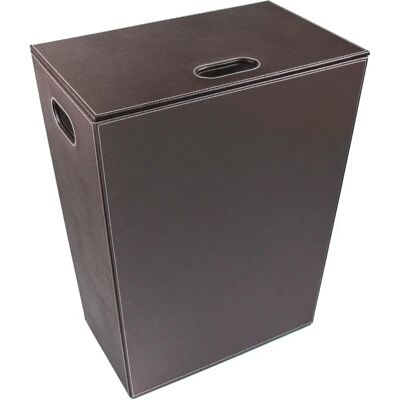 Secchio per Biancheria Eco-Pelle Koh-i-noor - Grande, Marrone Scuro, Bagno Moderno Secchio per Biancheria Eco-Pelle Koh-i-noor - Grande, Marrone Scuro, Bagno Moderno