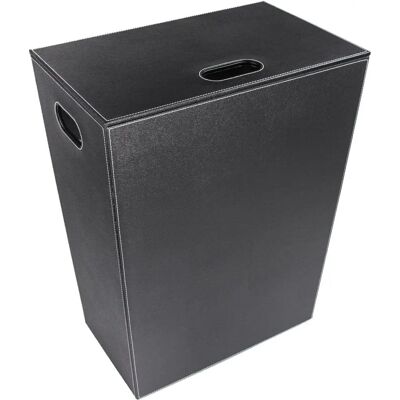 Grande cesta in ecopelle nero - Cesto porta biancheria Grande cesta in ecopelle nero - Cesto porta biancheria