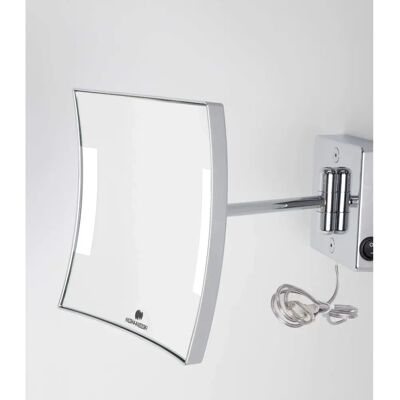 KOH-I-NOOR Specchio da parete LED Quadrolo - ingrandimento 3x KOH-I-NOOR Specchio da parete LED Quadrolo - ingrandimento 3x