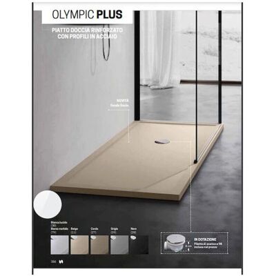 Receveur de douche rectangulaire Olympic Plus - Extra-plat 140x80cm - Publicité Receveur de douche rectangulaire Olympic Plus - Extra-plat 140x80cm - Publicité
