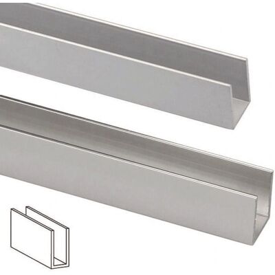 Profilo in alluminio a forma di U argento ARCANSAS - Gestione dei cavi Profilo in alluminio a forma di U argento ARCANSAS - Gestione dei cavi