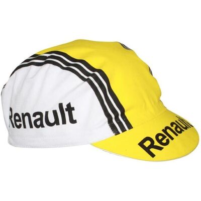 GIST Casquette Multicolore pour Vélo - Équipe Renault Vintage - Publicité GIST Casquette Multicolore pour Vélo - Équipe Renault Vintage - Publicité