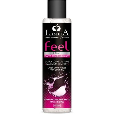 Lubrificante Anale a Base d'Acqua Luxuria Feel - Unisex 150ml Lubrificante Anale a Base d'Acqua Luxuria Feel - Unisex 150ml