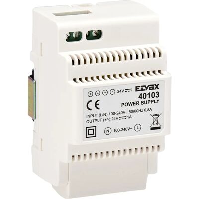 Elvox Video Intercom Voeding - 24V DC, 100-240V AC, DIN Beugel Elvox Video Intercom Voeding - 24V DC, 100-240V AC, DIN Beugel